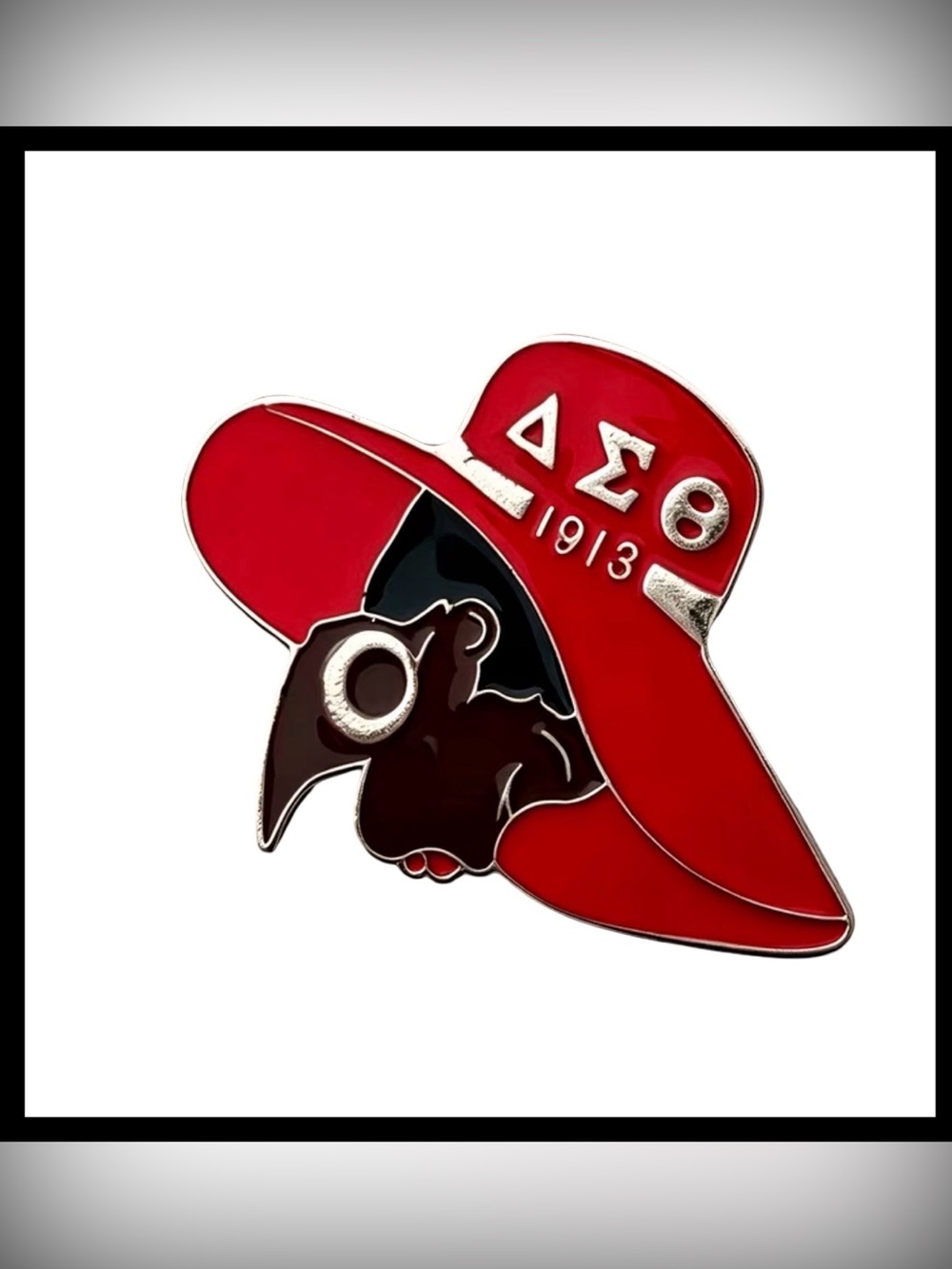 (NWT) Red Sorority Hat Pin - 1913 Enamel Lapel Pin